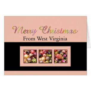 Carte de Noël en Virginie-Occidentale, spécifique