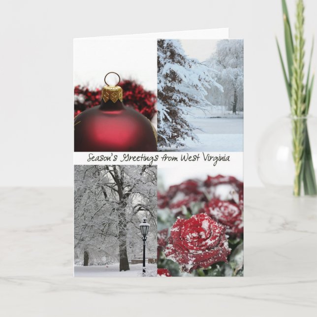 Carte de Noël en Virginie-Occidentale, spécifique  (Devant)