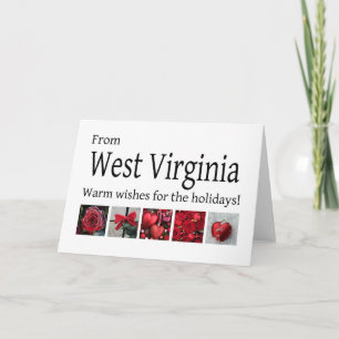 Carte de Noël en Virginie-Occidentale, spécifique 