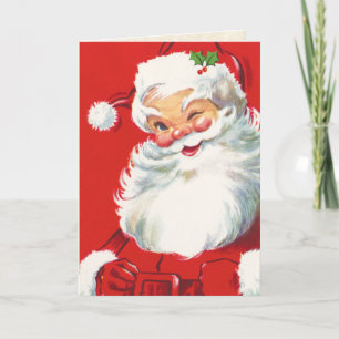 Carte de Noël Enfants Santa Claus