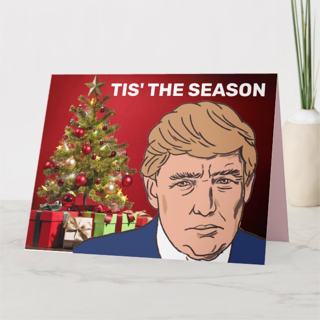 CARTE DE NOËL ÉNORME ÉPOQUE FORMIDABLE DONALD TRUM (Devant)