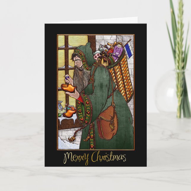 Carte de Noël Entreprise avec Père Noël (Devant)