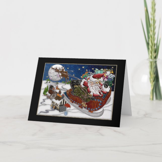 Carte de Noël Entreprise avec Père Noël (Devant)