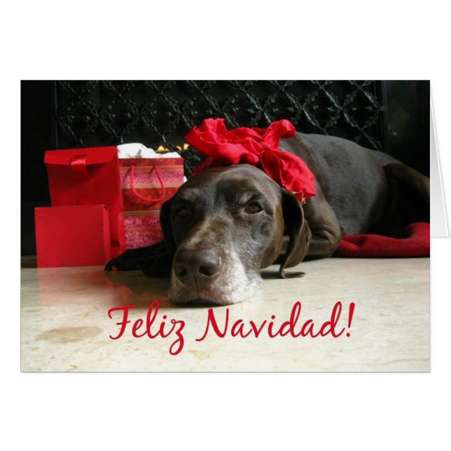 Carte de Noël espagnole de Feliz Navidad (Devant horizontal)