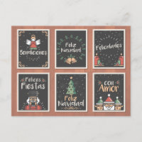 CARTE DE NOËL ESPAGNOLE FELIZ NAVIDAD