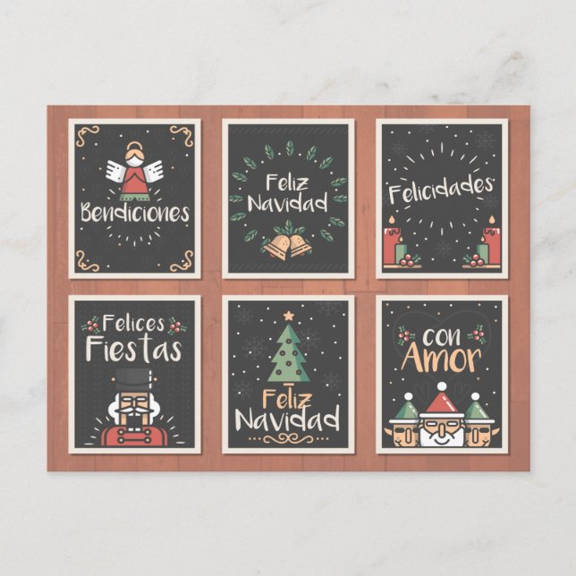 CARTE DE NOËL ESPAGNOLE FELIZ NAVIDAD (Devant)