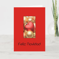 Carte de Noël espagnole Feliz Navidad