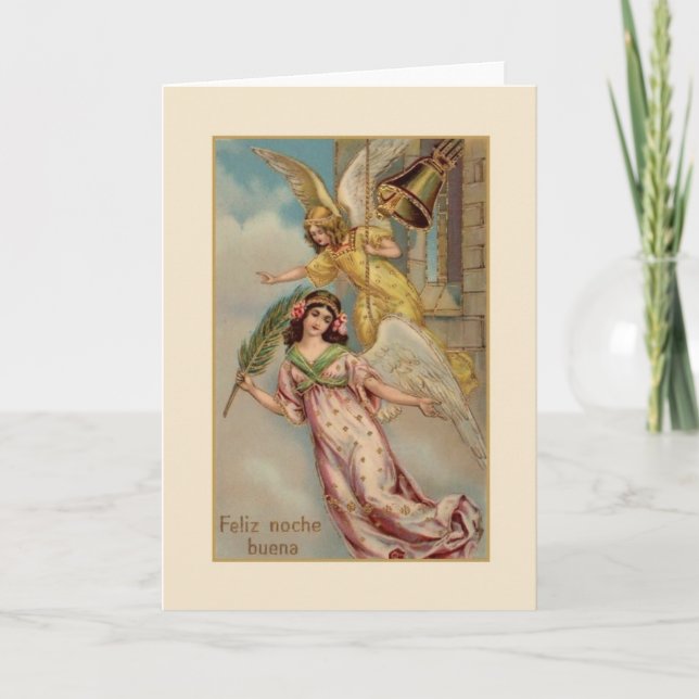 Carte de Noël espagnole/hispanique victorienne (Devant)