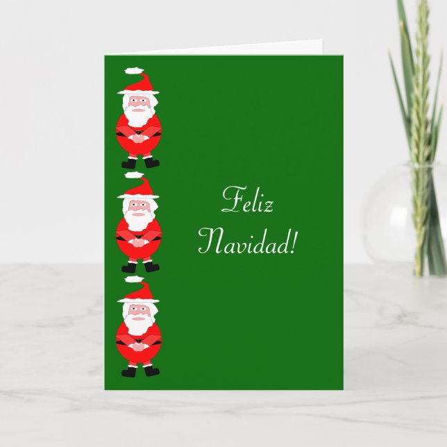 Carte de Noël espagnole père Noël Feliz Navidad (Devant)