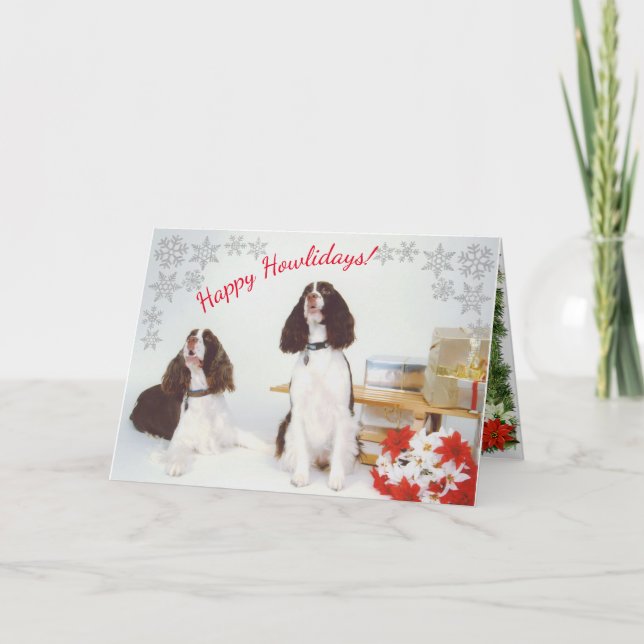 Carte de Noël espagnole Springer anglaise (Devant)