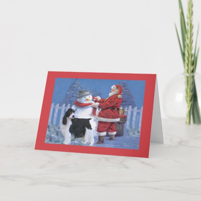 Carte de Noël espagnole Springer Père Noël et (Devant)