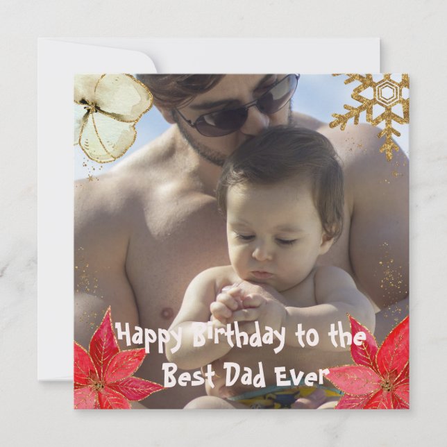 Carte de Noël et d'anniversaire pour le meilleur p (Devant)