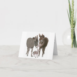 Carte de Noël et de Nouvel An Little Donkey