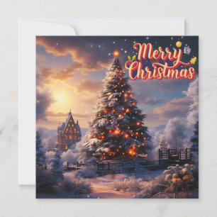 Carte de Noël étincelante de la saison