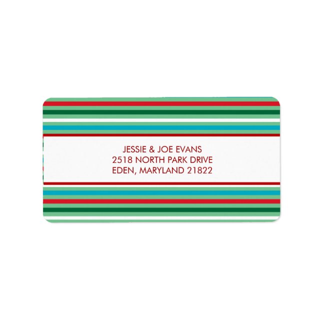 Carte de Noël Étiquettes de adresse (Devant)