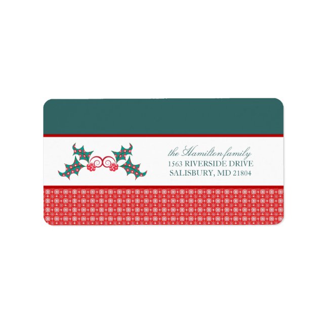 Carte de Noël Étiquettes de adresse (Devant)