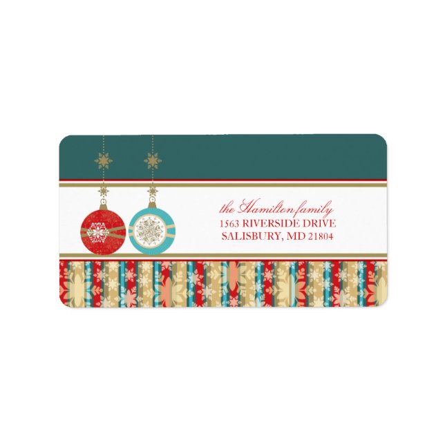 Carte de Noël Étiquettes de adresse (Devant)