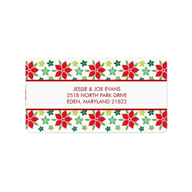 Carte de Noël Étiquettes de adresse (Devant)