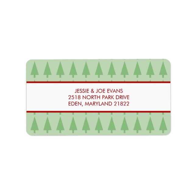 Carte de Noël Étiquettes de adresse (Devant)