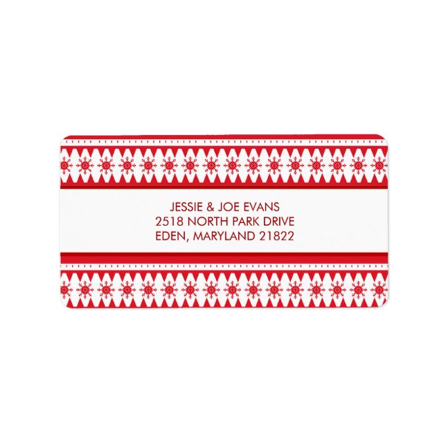 Carte de Noël Étiquettes de adresse (Devant)