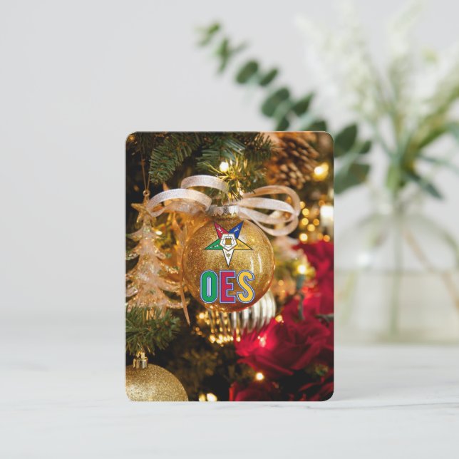 Carte de Noël Etoile Orientale Personnalisée (Debout devant)
