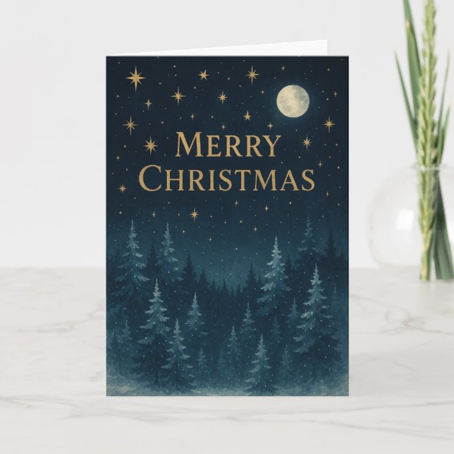 Carte de Noël étoilée (Devant)