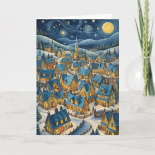 Carte de Noël étoilée avec message personnalisé