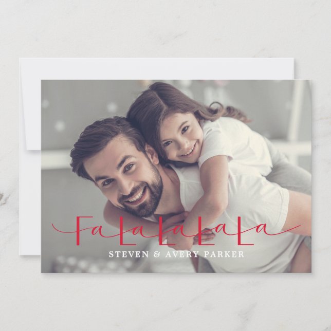 Carte de Noël Fa La La La La Plate Carte de Fêtes (Devant)