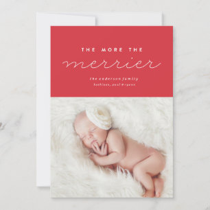 Carte de Noël faire-part de naissance