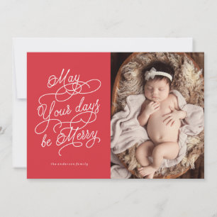 Carte de Noël faire-part de naissance