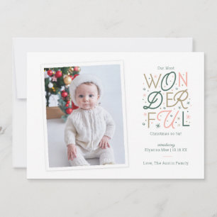 Carte de Noël faire-part de naissance