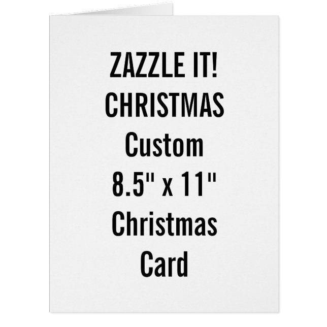 Carte de Noël faite sur commande 8,5" x 11" modèle (Devant)