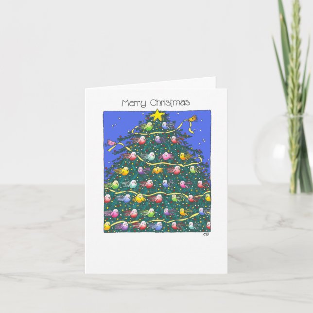 Carte de Noël faite sur commande de "guirlandes" (Devant)