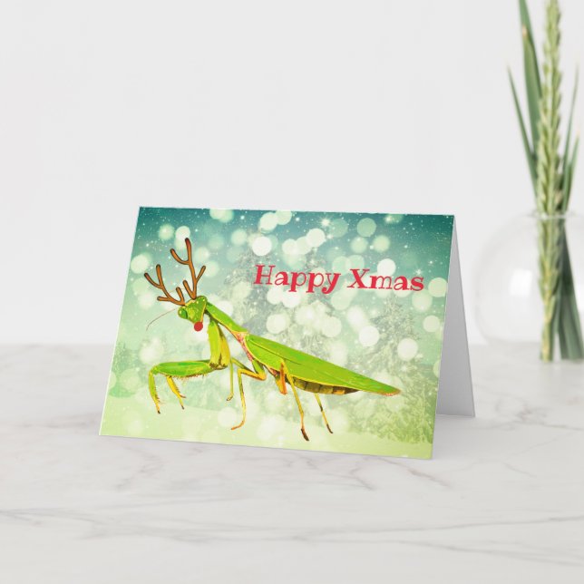 Carte de Noël faite sur commande flairée rouge de (Devant)