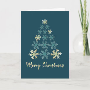 Carte de Noël Familiale avec Arbre de Noël en Floc