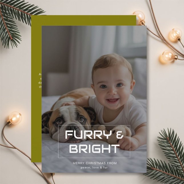Carte de Noël familiale ludique et chaleureuse Fur (Créateur téléchargé)