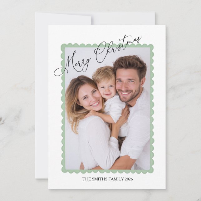 Carte de Noël familiale personnalisée (Devant)