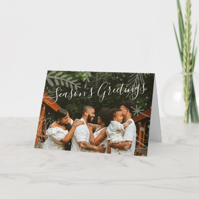 Carte de Noël Famille Photo Cute (Devant)