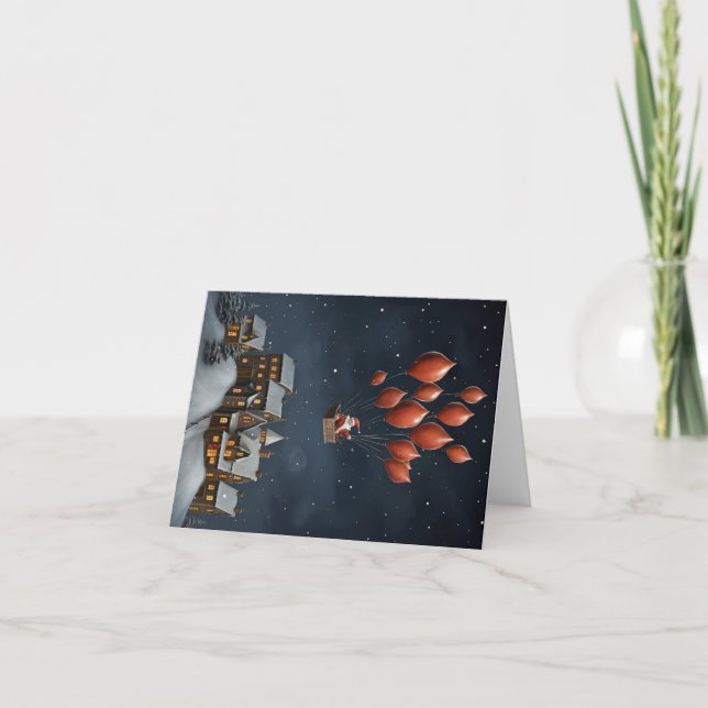 Carte de Noël fantaisiste de Père Noël Vierge à l' (Devant)