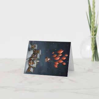 Carte de Noël fantaisiste du Père Noël - Intérieur