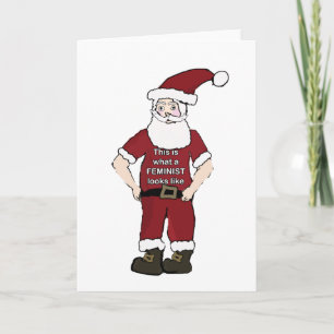 Carte de Noël féministe de Père Noël