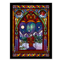 Carte de Noël Fenêtres d'Hiver