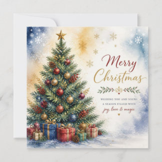 Carte de Noël festive avec un arbre de Noël