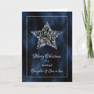Carte de Noël Fille et Fils en droit