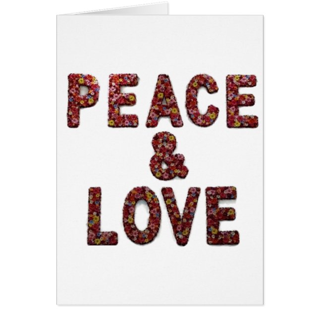 Carte de Noël Fleur Peace & Love (Devant)