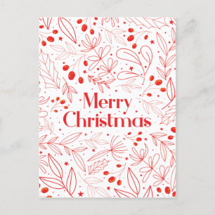 Carte de Noël florale élégante