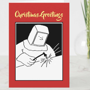Carte de Noël forgeron ou soudeur