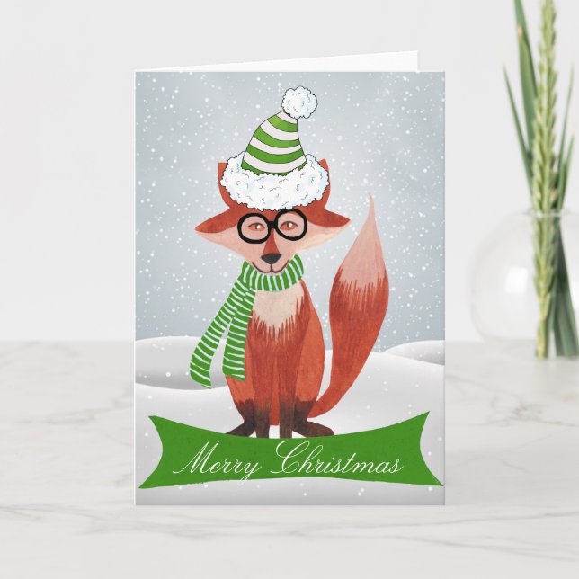 Carte de Noël Fox (Devant)
