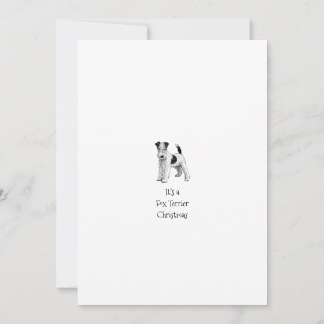 Carte de Noël Fox Terrier (Dos)