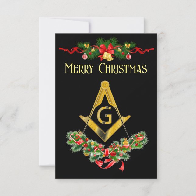 Carte de Noël Freemason (Devant)